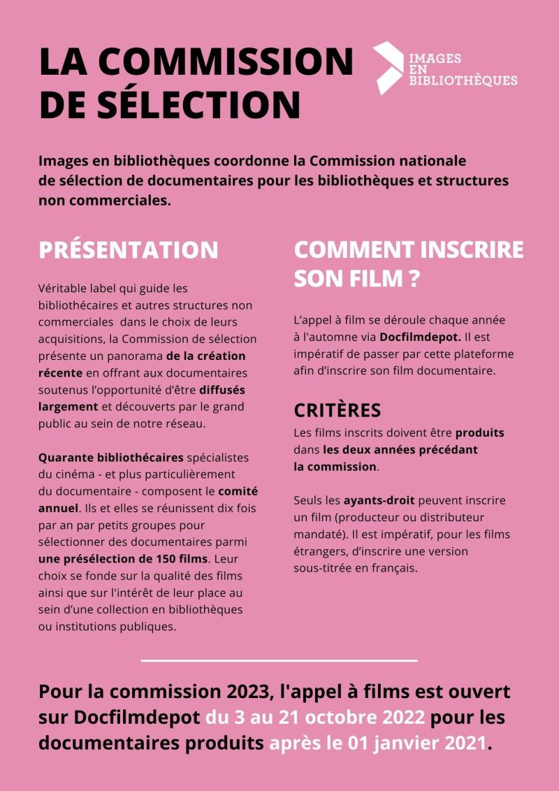 Flyer - La commission de sélection p.1