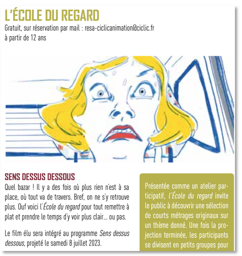 Séance école du regard Ciclic