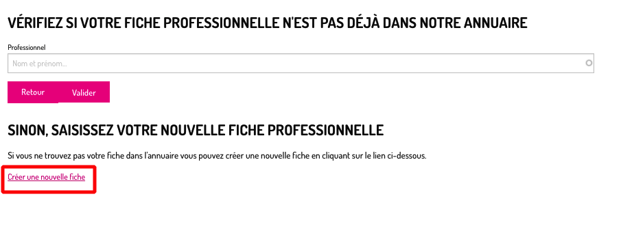 saisir fiche pro