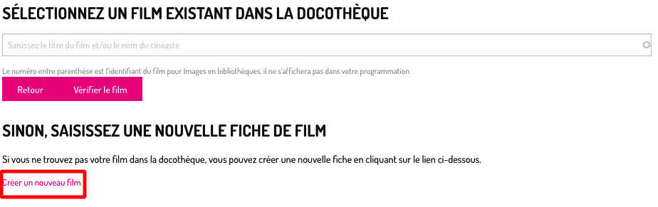 créer fiche film