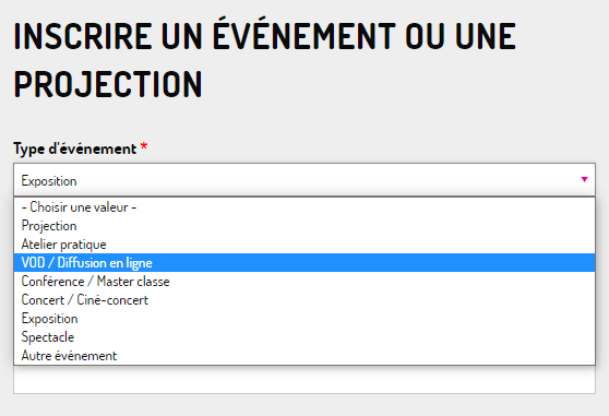 VOD Diffusion en ligne