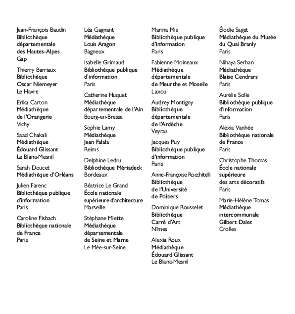 Liste des membres de la commission 2024